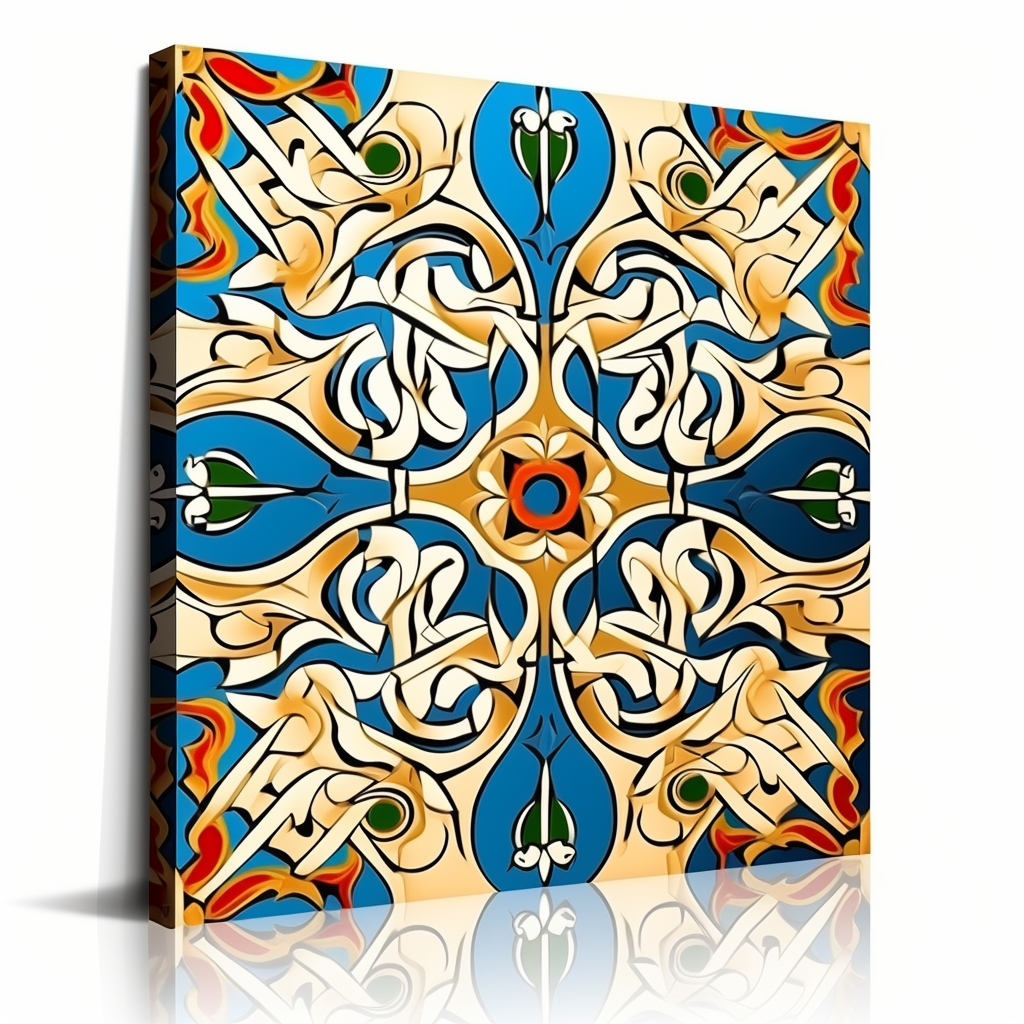 Intricate Italian style roman pattern with colors