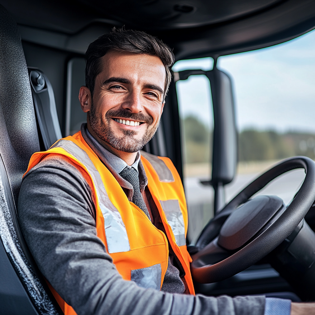 Italian truck driver safety vest