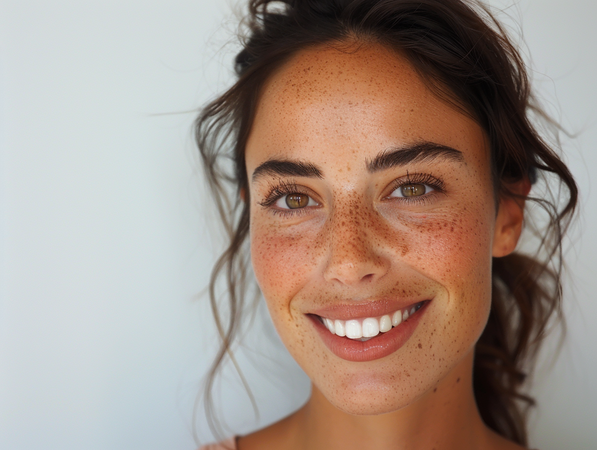 Happy Italian Woman Smiling Portrait