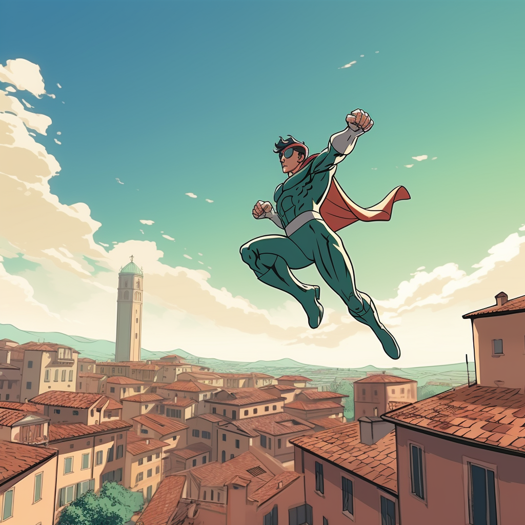 Italy as Superhero Animation Character