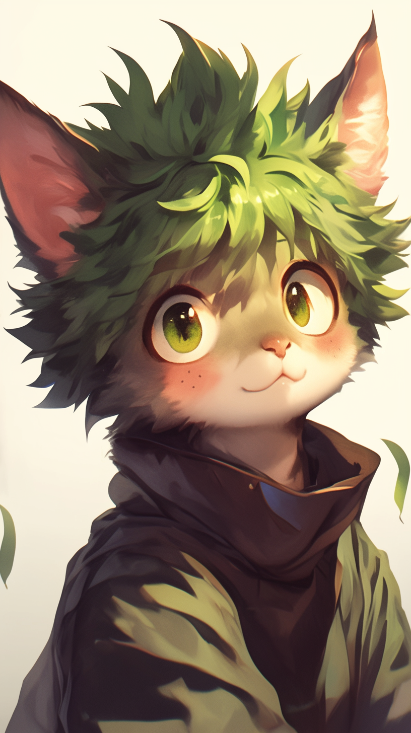 Izuku Midoriya Cat Green Spots