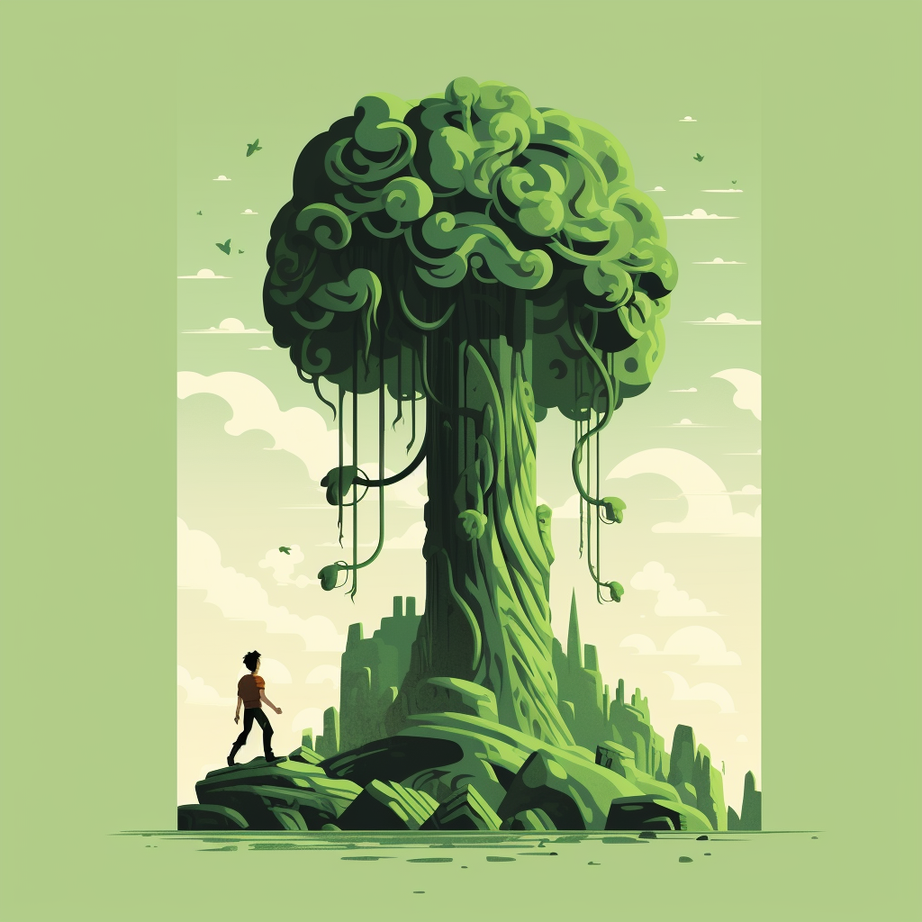 Jack and the Beanstalk Minimalist Pixar Cartoon