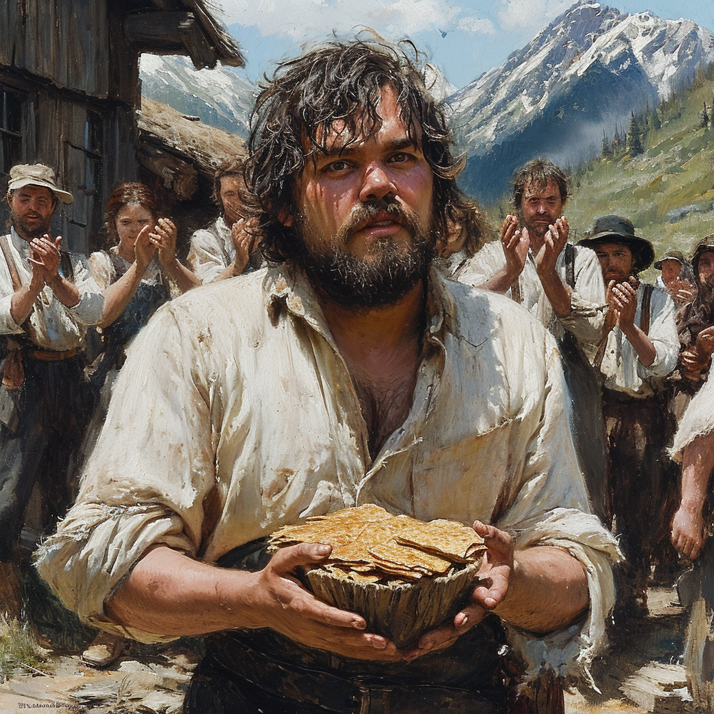 Jack Black Holding Stack Flap Jacks Sack Shack People Clap