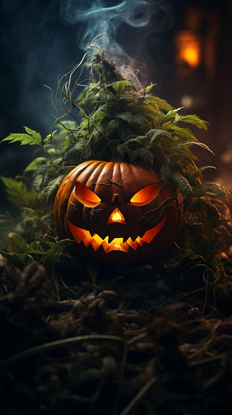 Artistic Jack-o-Lantern with Smoke