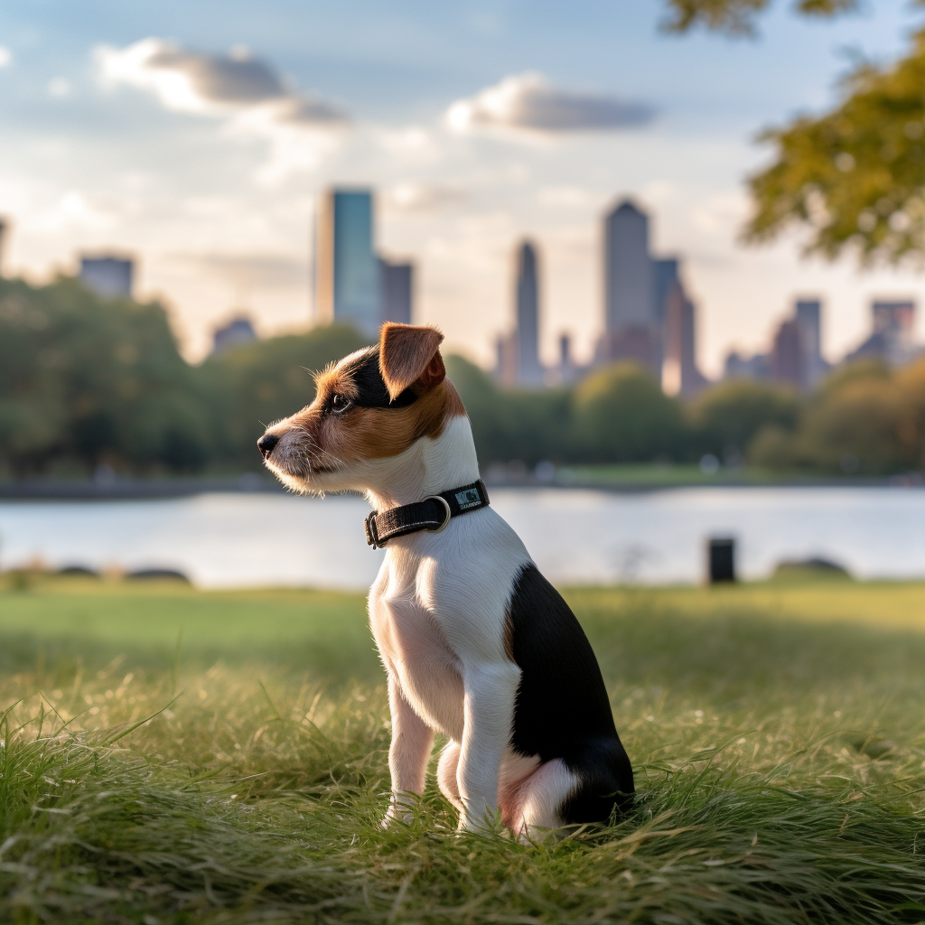 Cute Jack Russell Terrier enjoying the park