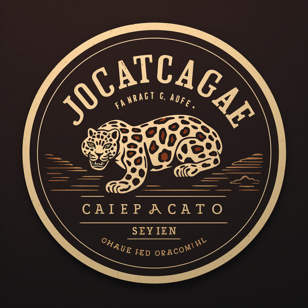 Jaguar Cafe Logo Sticker Design