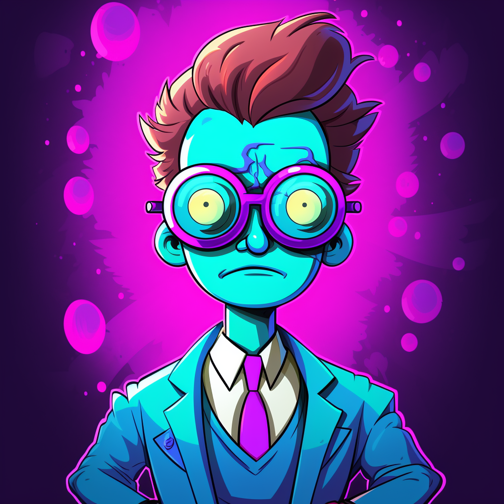 Jahrein in  Rick and Morty  style illustration