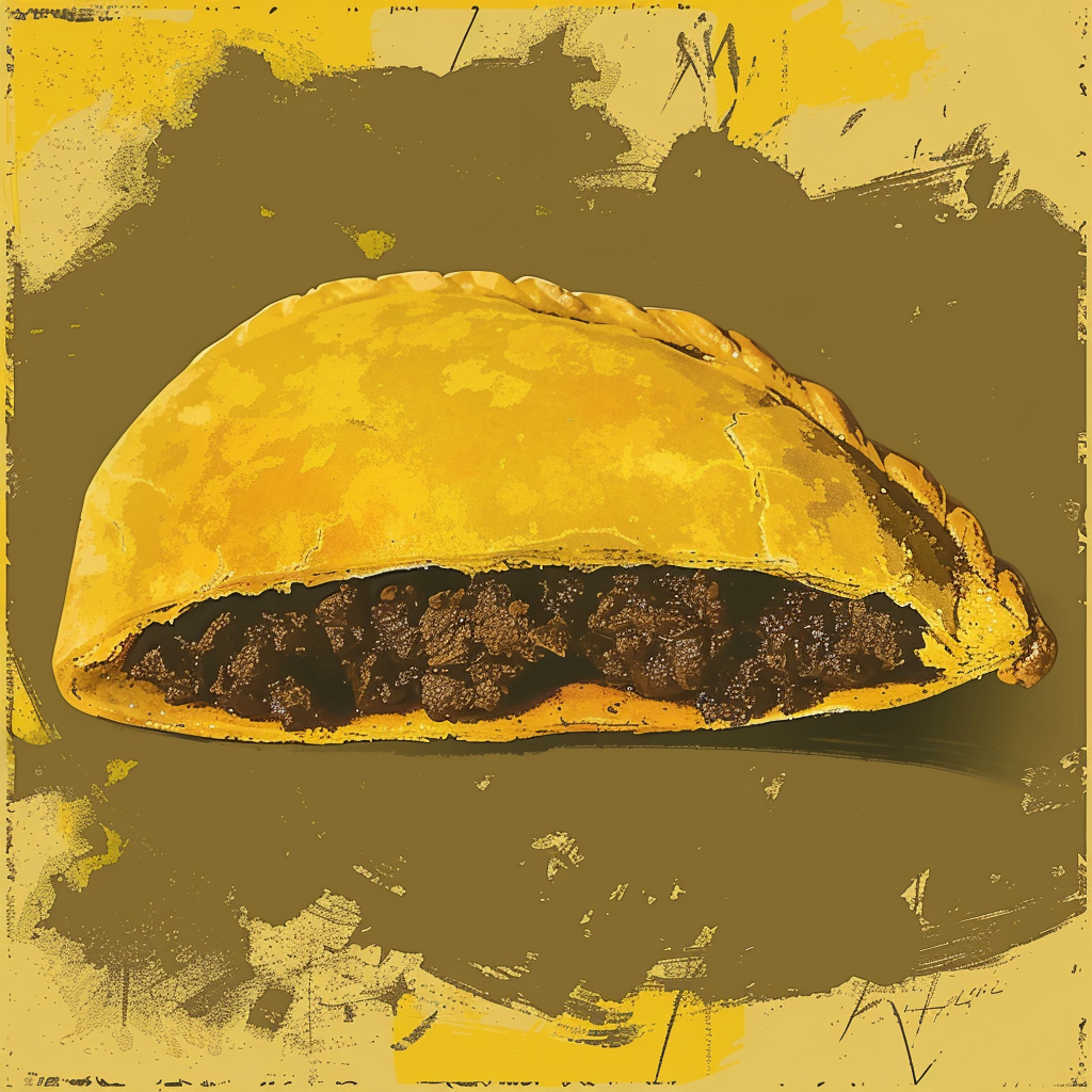 Jamaican beef patty poster design