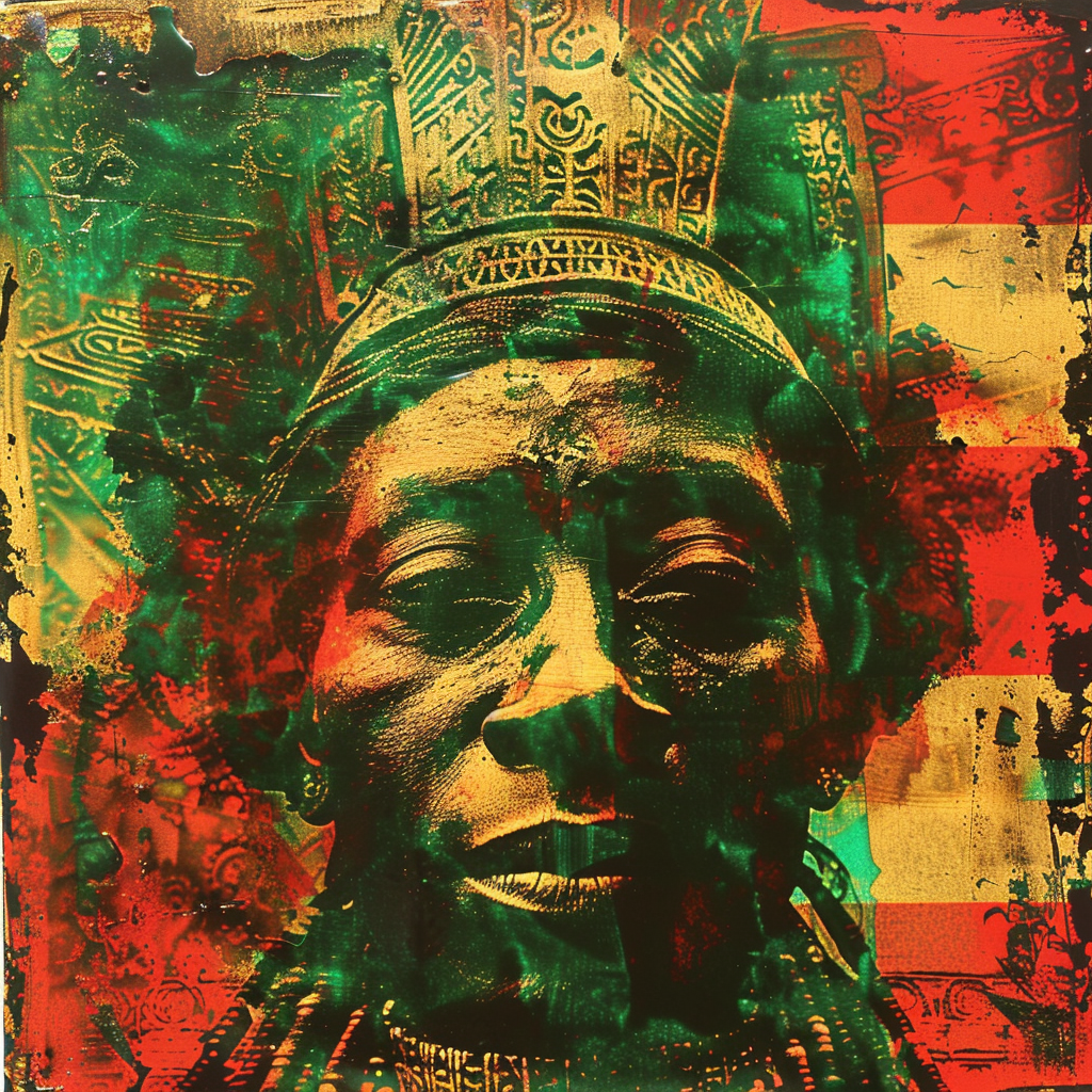 Jamaican Queen Flag Hieratic Visionary Art