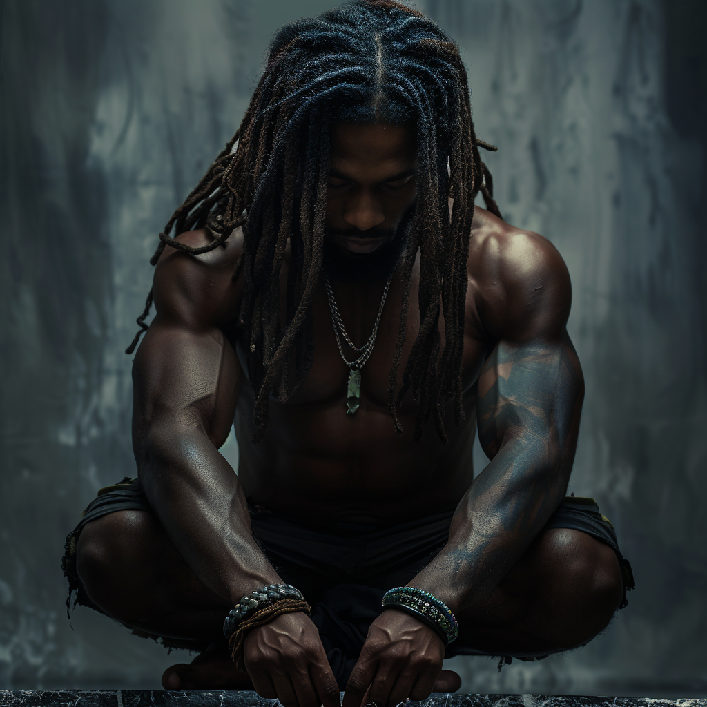 Muscled James Bond with Dreadlocks