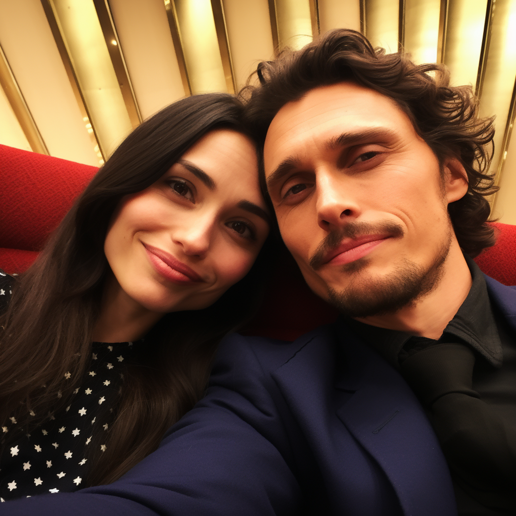 James Franco and Lauren Boebert taking a selfie