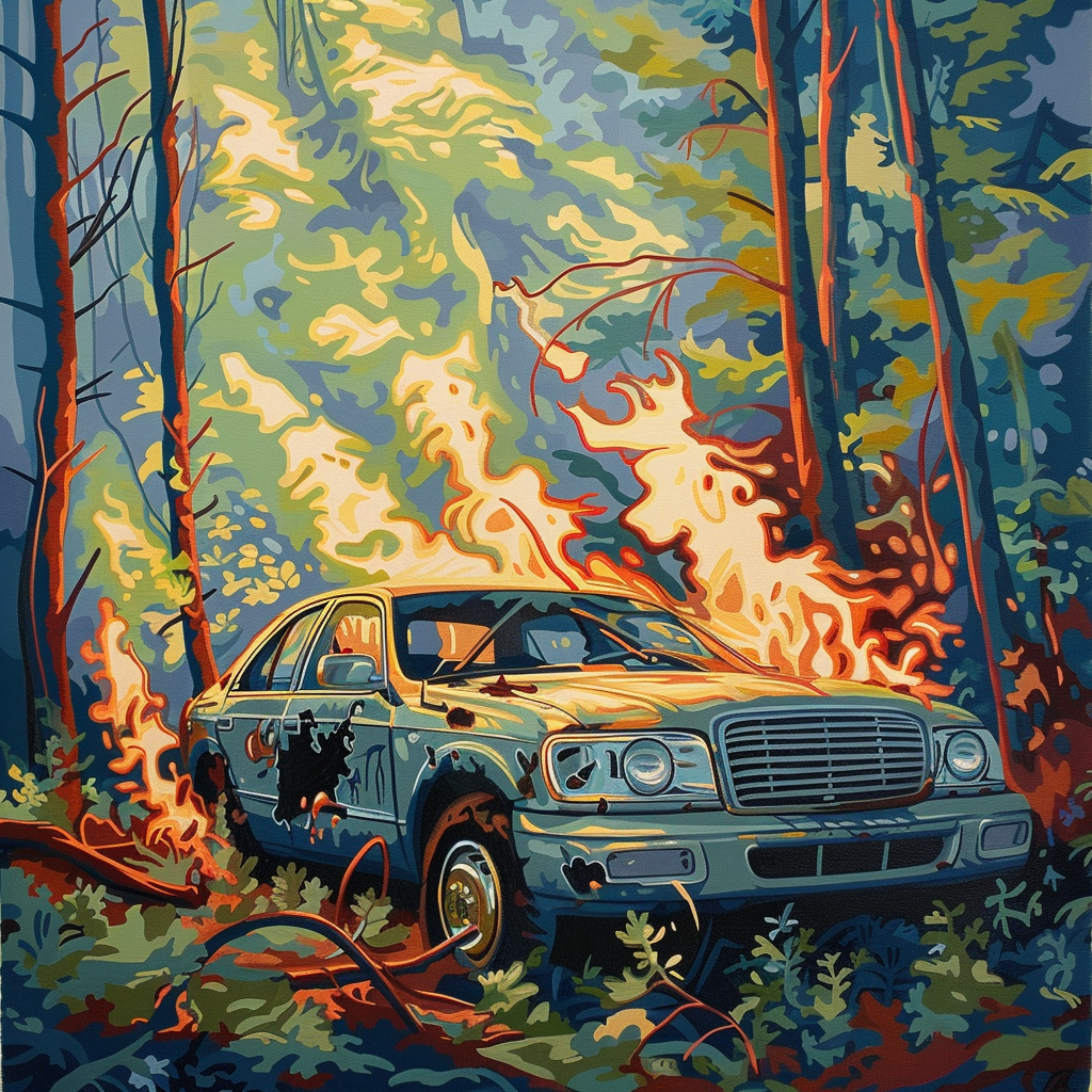 James Jean Car in Woods