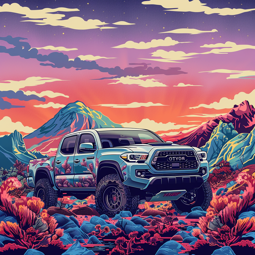 James Jean Toyota Tacoma Illustration