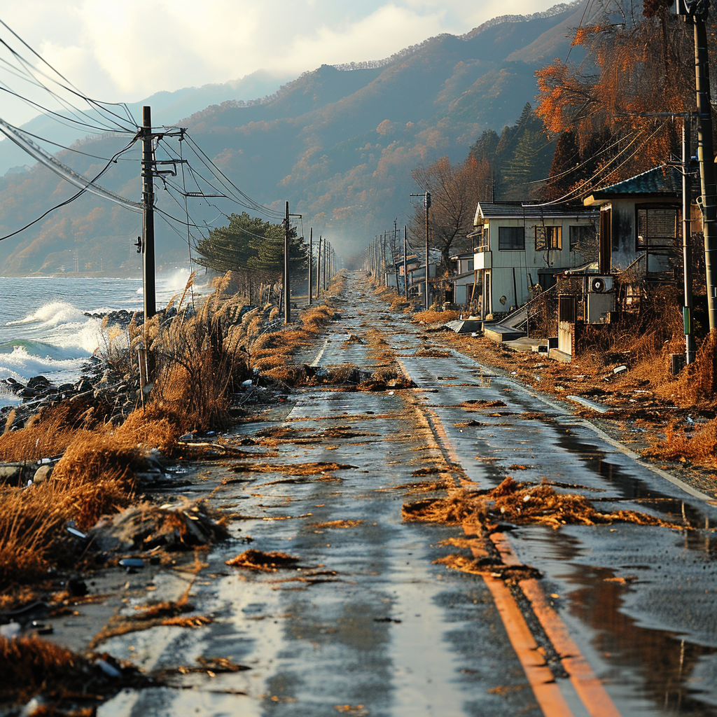 Devastating Japan Tsunami Disaster Image