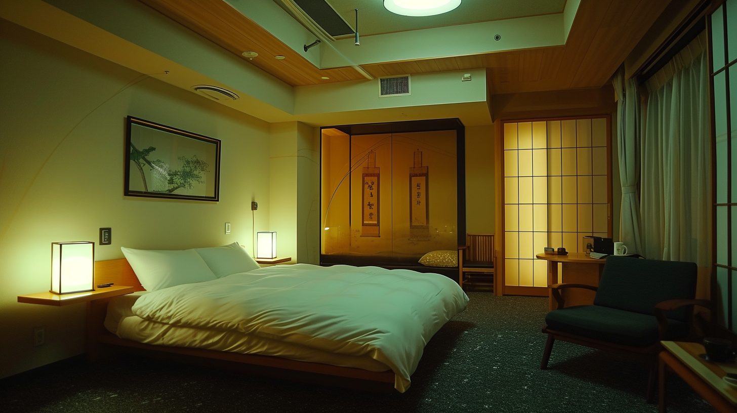 Japanese business hotel eerie atmosphere