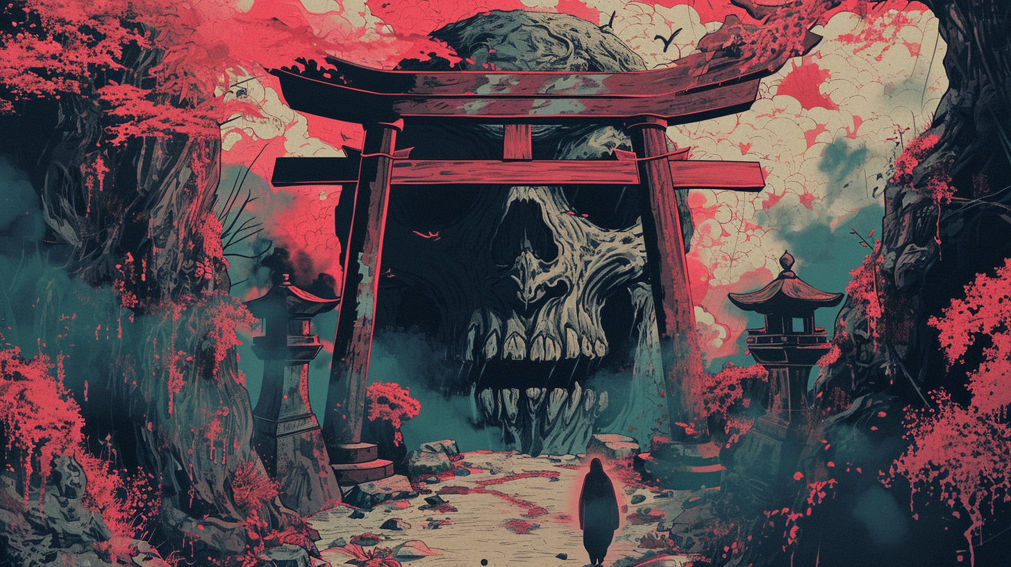 Japanese dark horror art