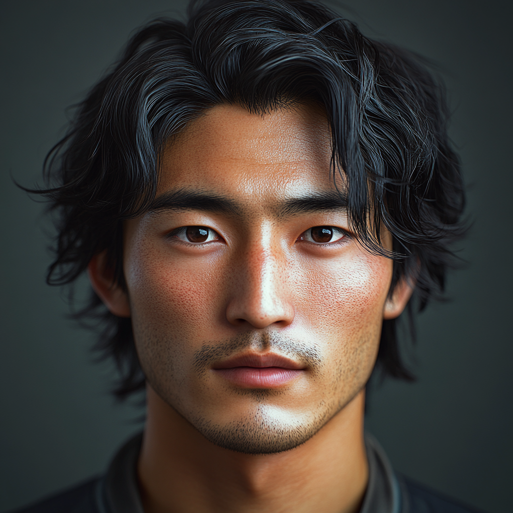 Japanese footballer with transparent background