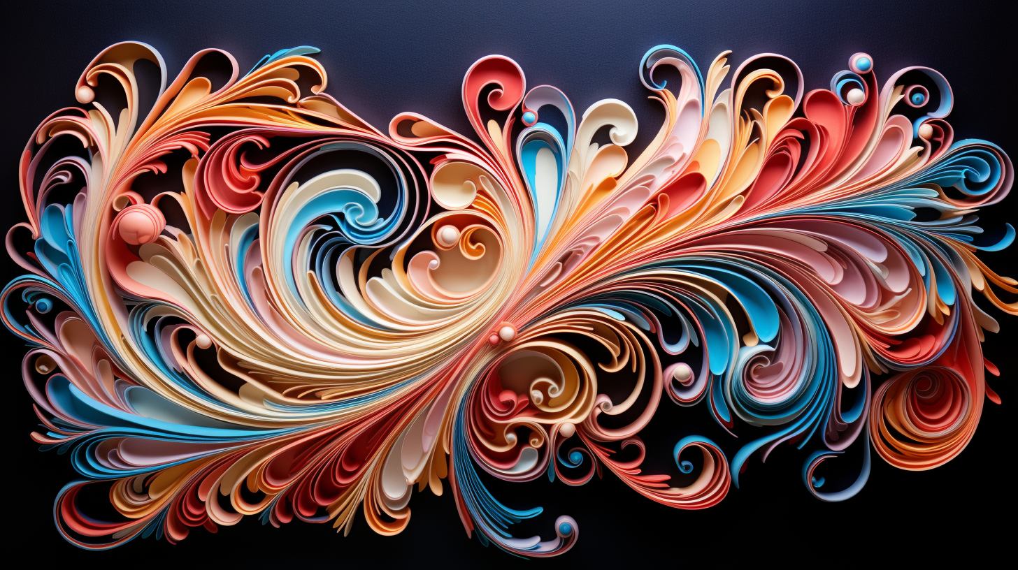 Beautiful Quilled Japanese Pattern in 4K