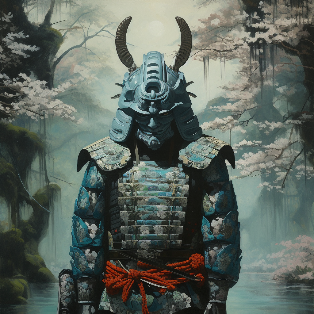 Japanese Samurai Mask Armor Art