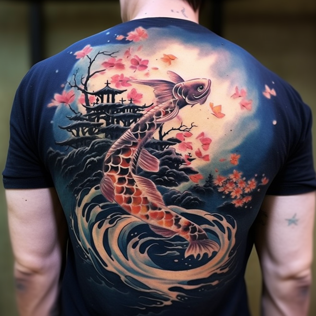 Men's Japanese Koi Fish Tattoo