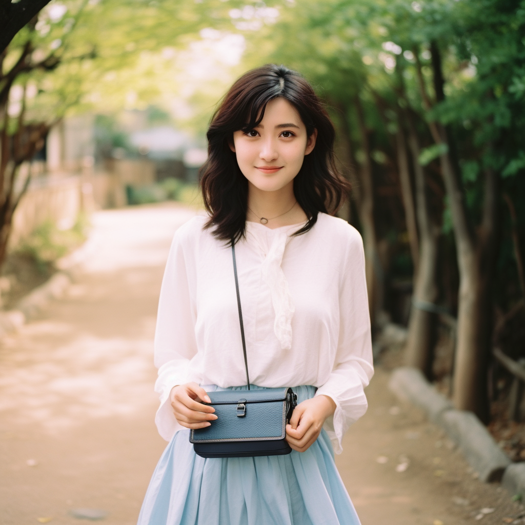 Japanese woman with fashion accessories