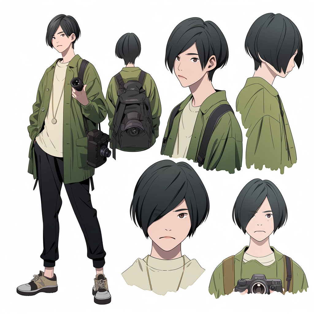 Japanese man in public relations with black hair