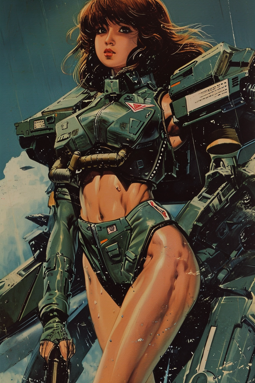 Japanese Propaganda Manga Sci-Fi Magazine Cover