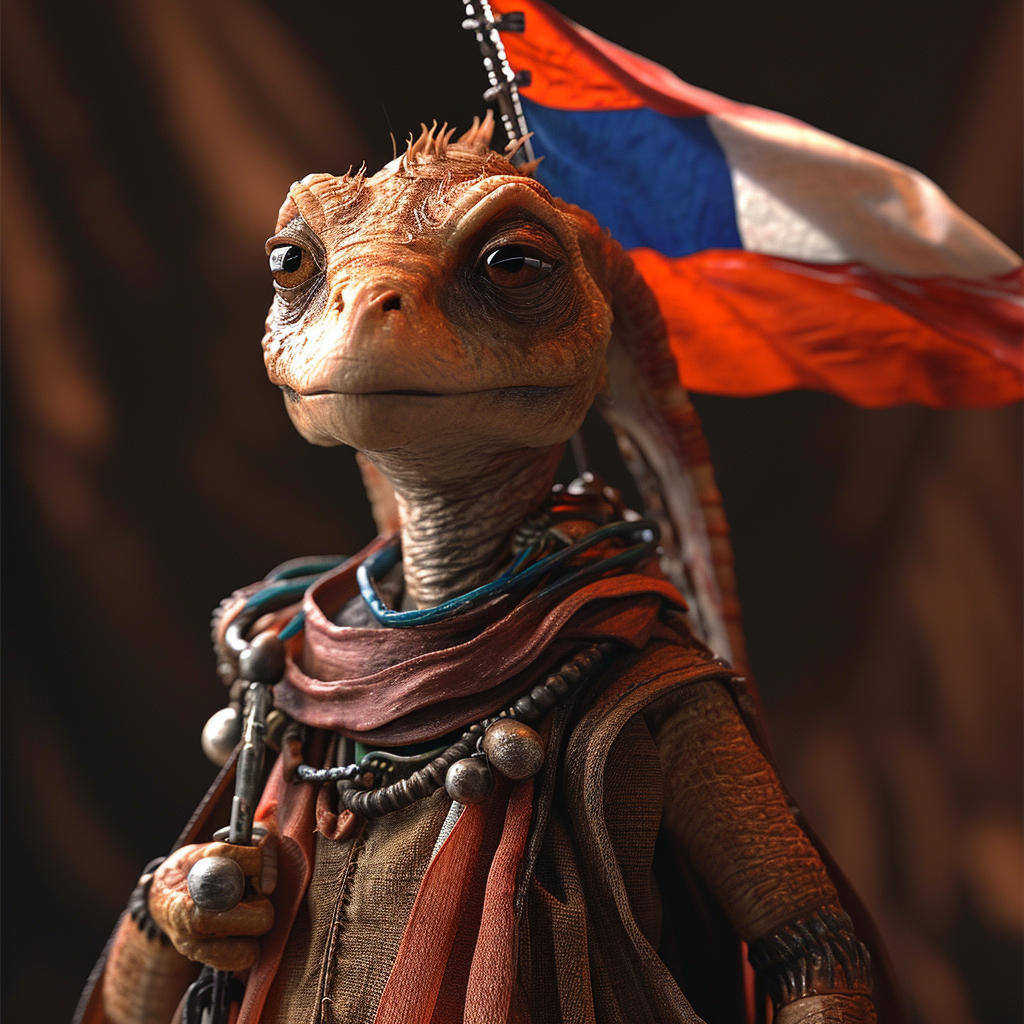 Jar Jar Binks with Netherlands Flag