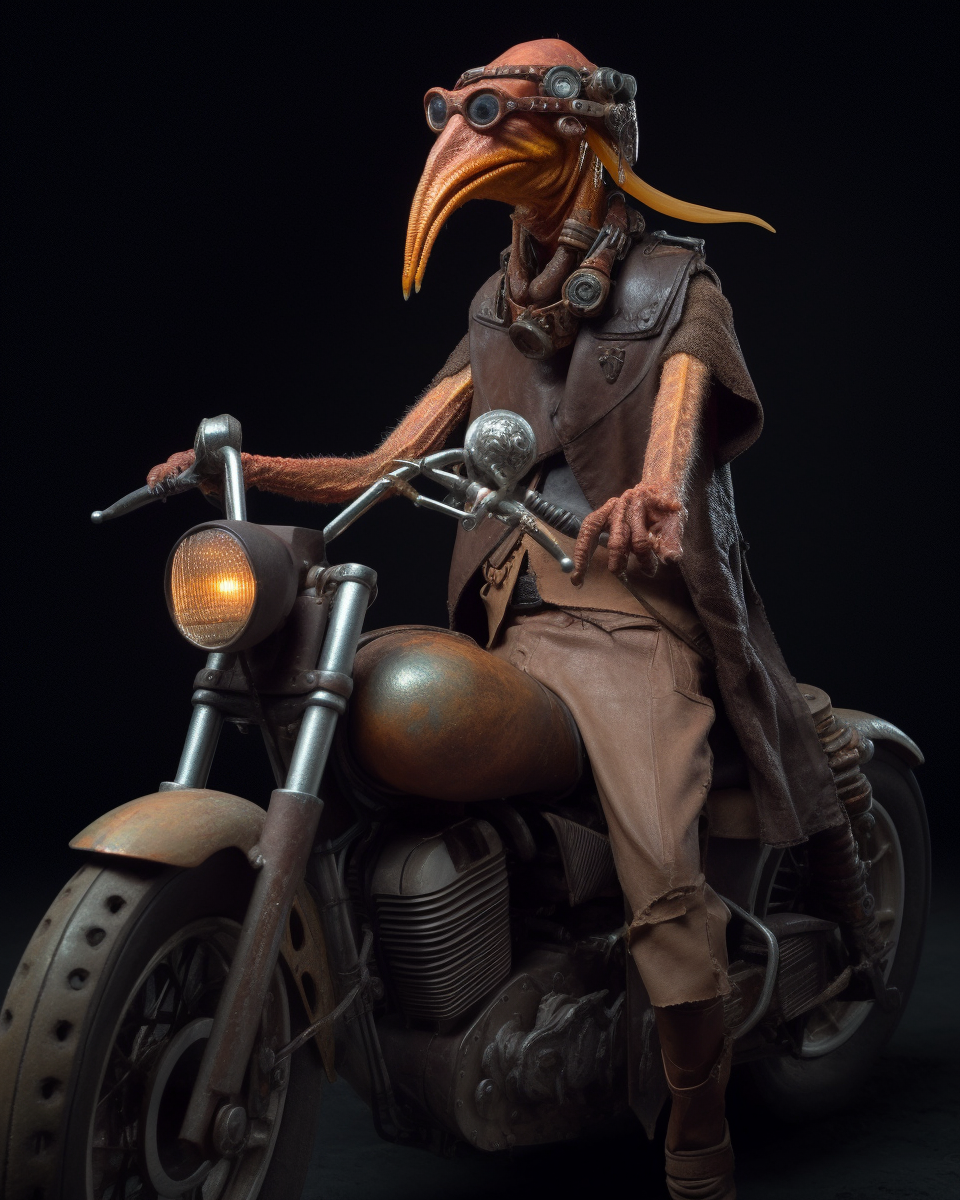 Jar Jar Binks as an outlaw biker