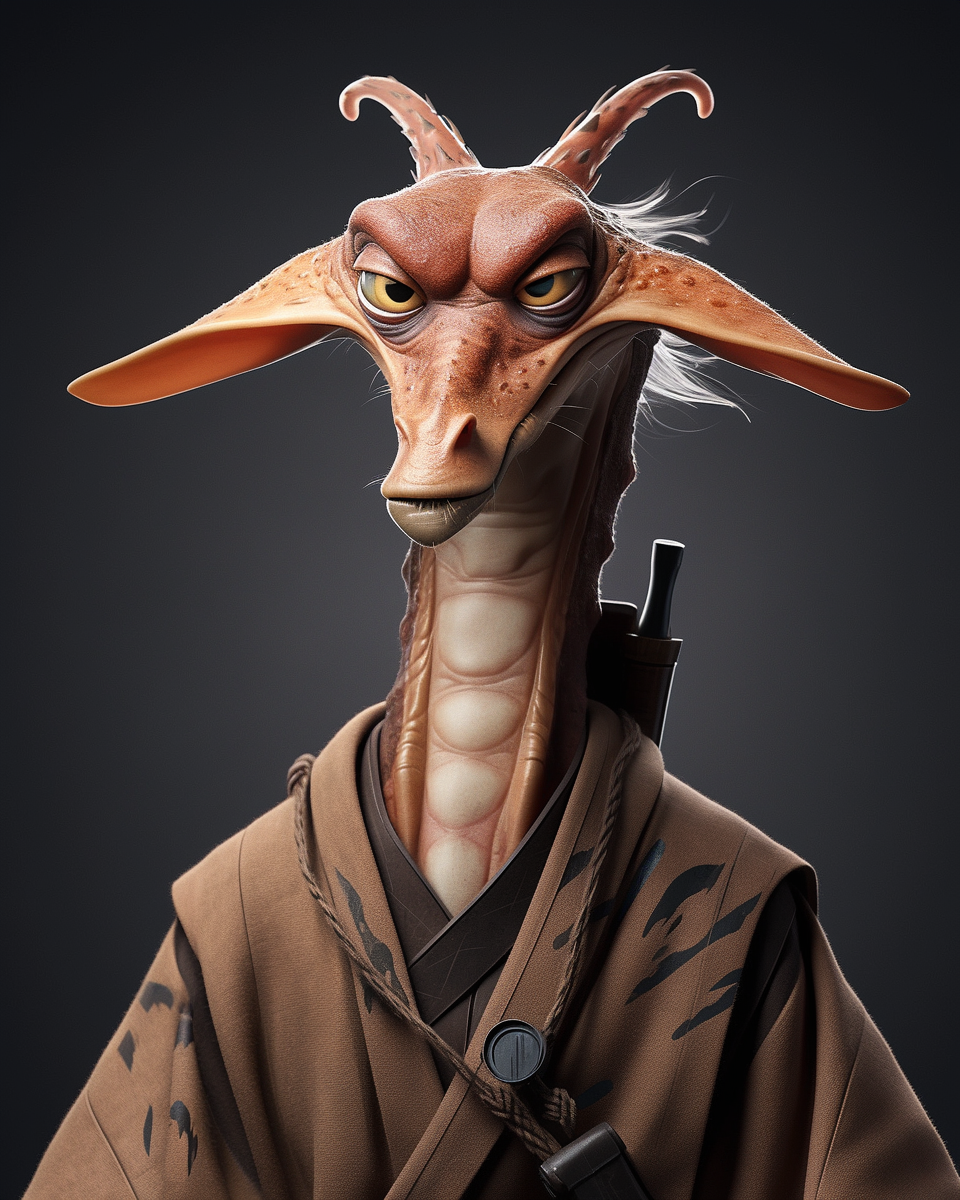 Creative artwork of Jar Jar Binks