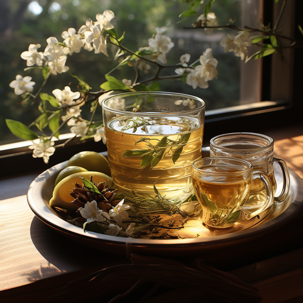 Refreshing and aromatic jasmine tea