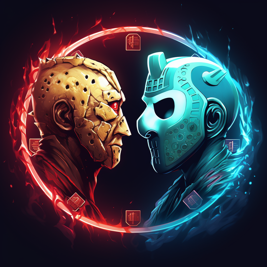 Jason and Freddy facing each other