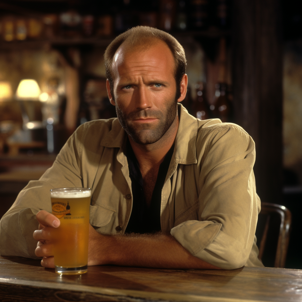 Jason Statham sitcom bar photo