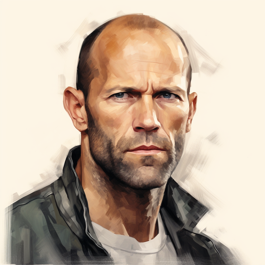 Jason Statham in realistic oil painting style