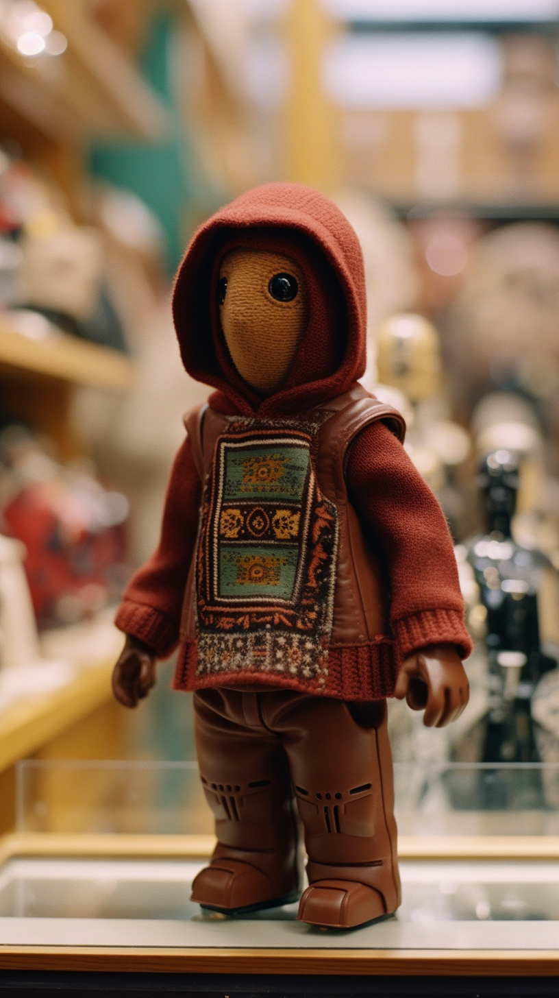 Jawa wearing Gucci in toy store