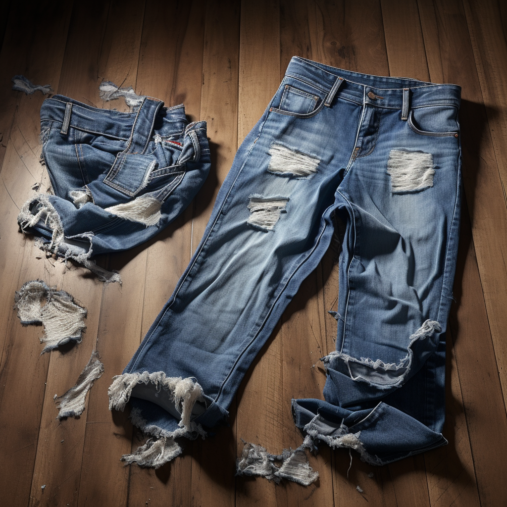 Jeans dropped on floor