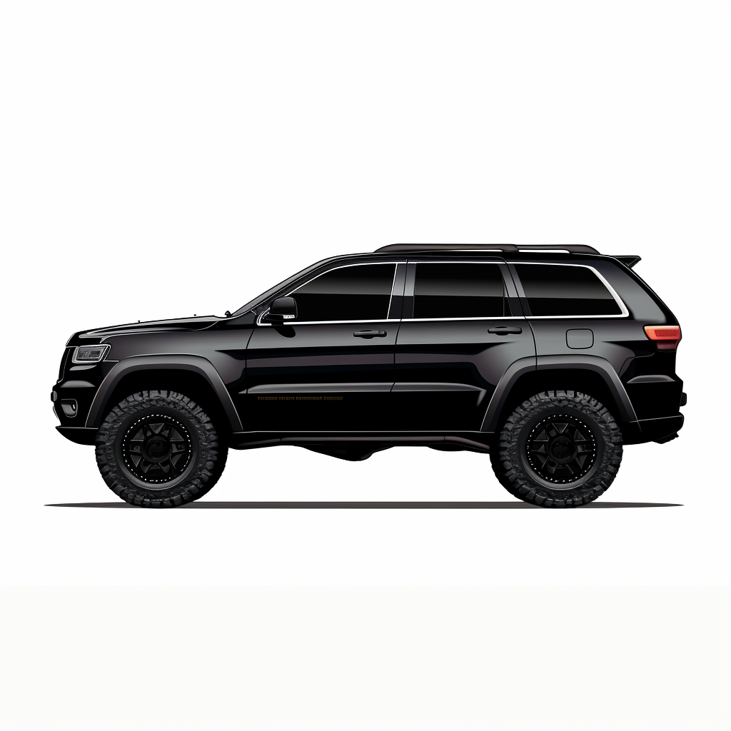 Jeep Grand Cherokee Side View Black