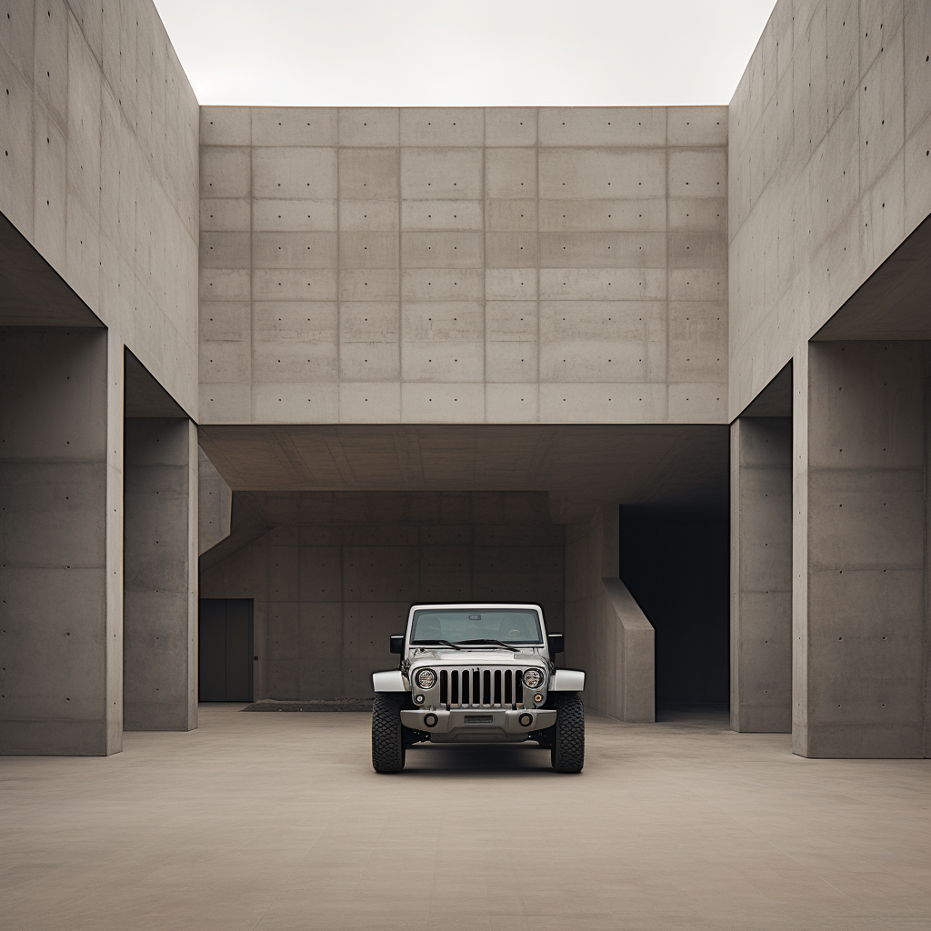 Bold Jeep Wrangler Brutalism