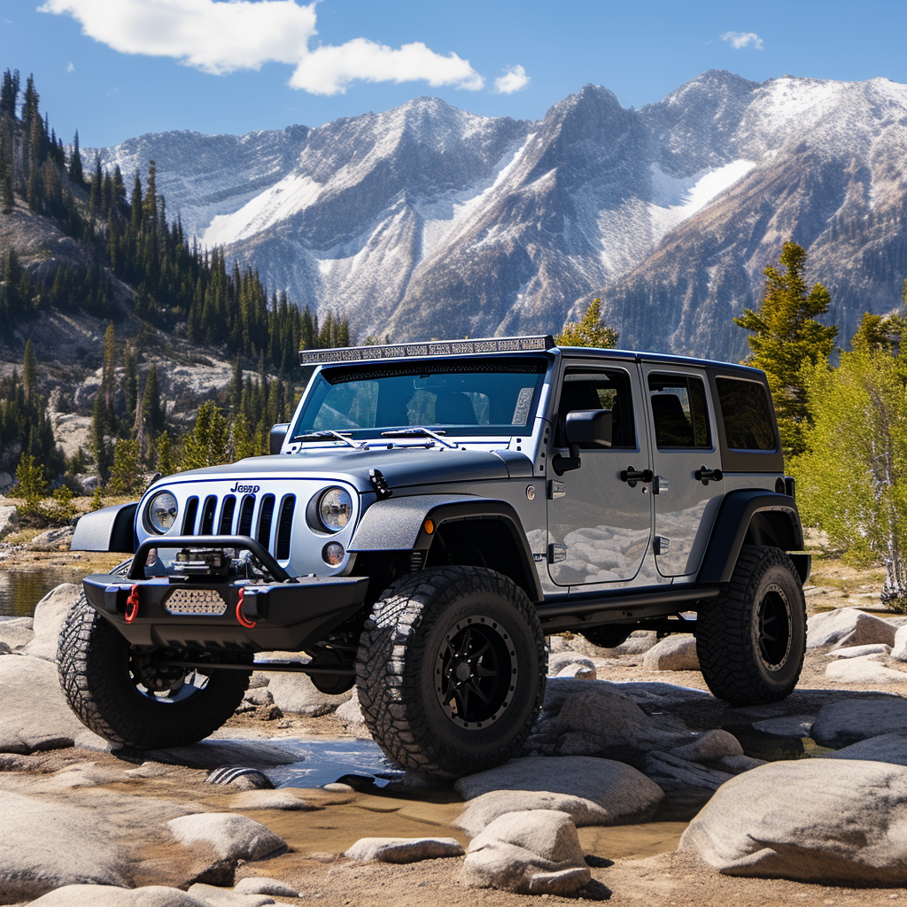 Jeep Wrangler JK with Silver Fenders