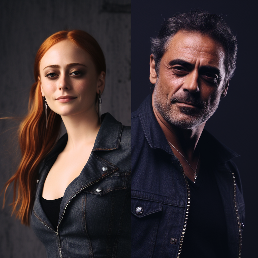 Jeffrey Dean Morgan flirting with Sophie Turner  photo