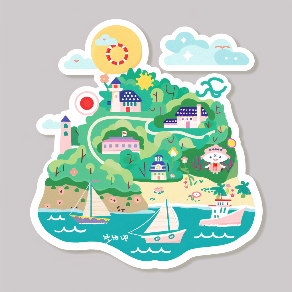 Cute Jeju Island Sticker Carrier Attachment