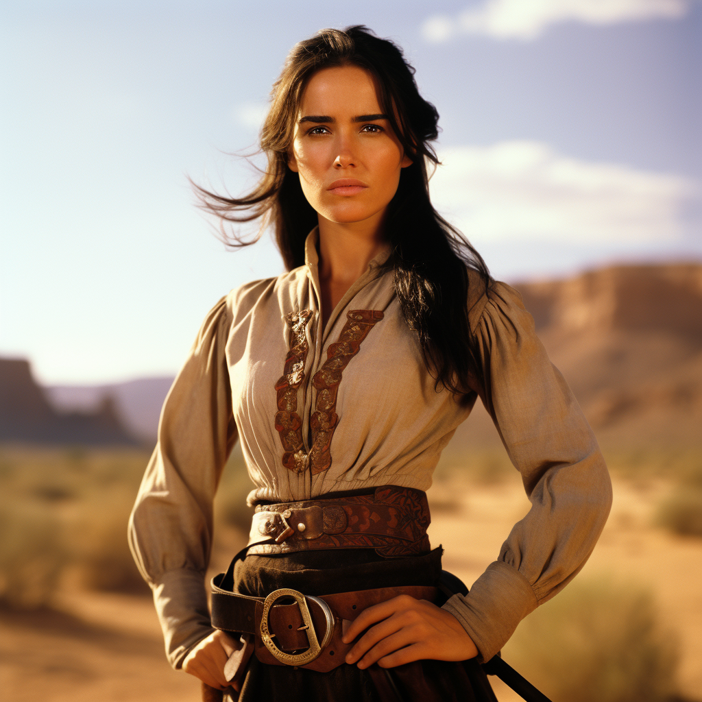 Jennifer Connelly posing with Colt Walker