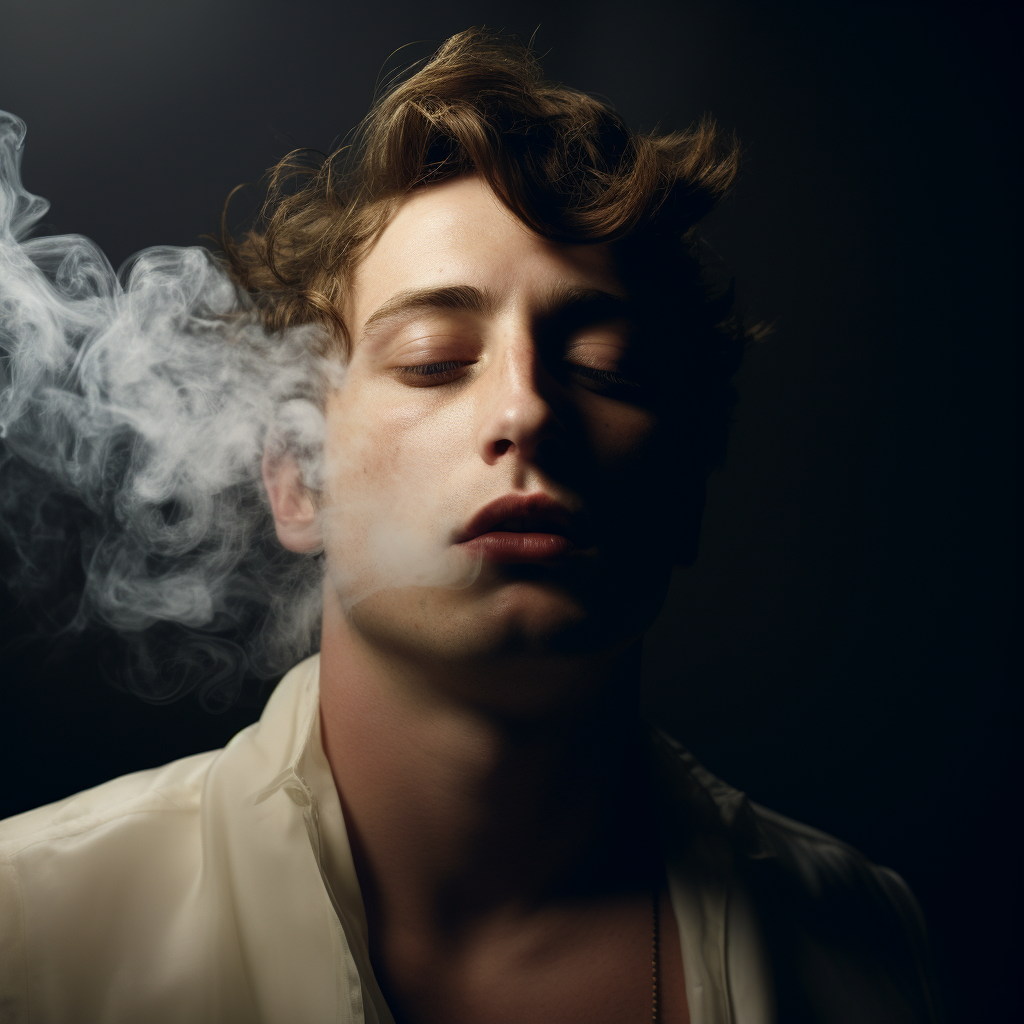 Jeremy Allen White smoking pipe