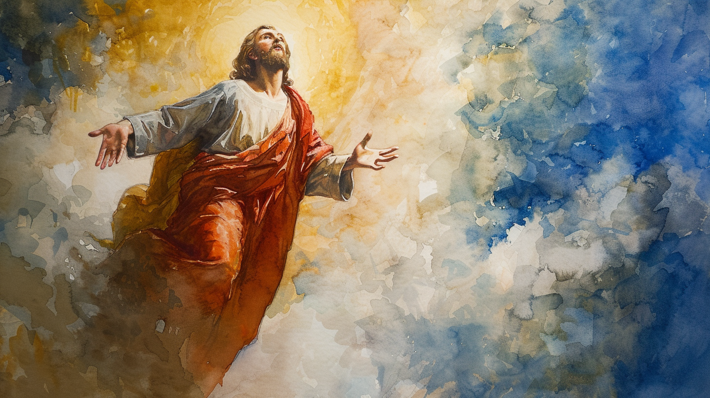 Jesus Ascending to Heaven Artwork