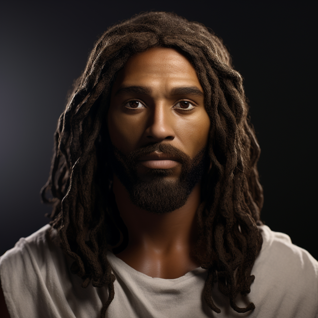 Realistic depiction of Jesus Christ as a black man