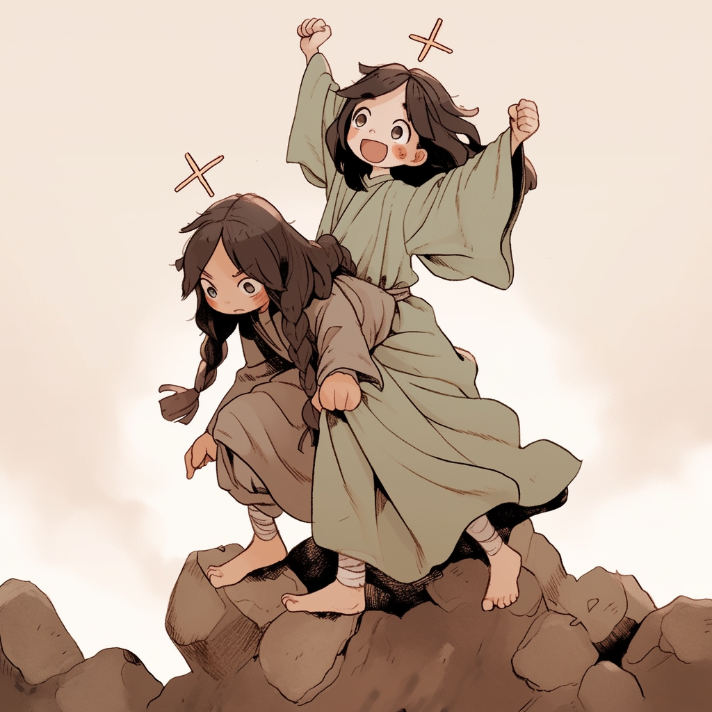 Cute Jesus and Me Climbing Image