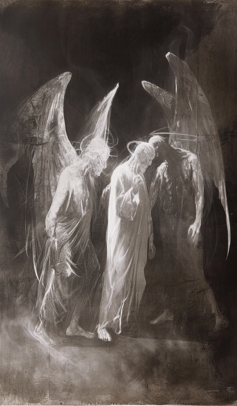 Triade Jesus Devil Angel Peter Caulfield Sidney Sime