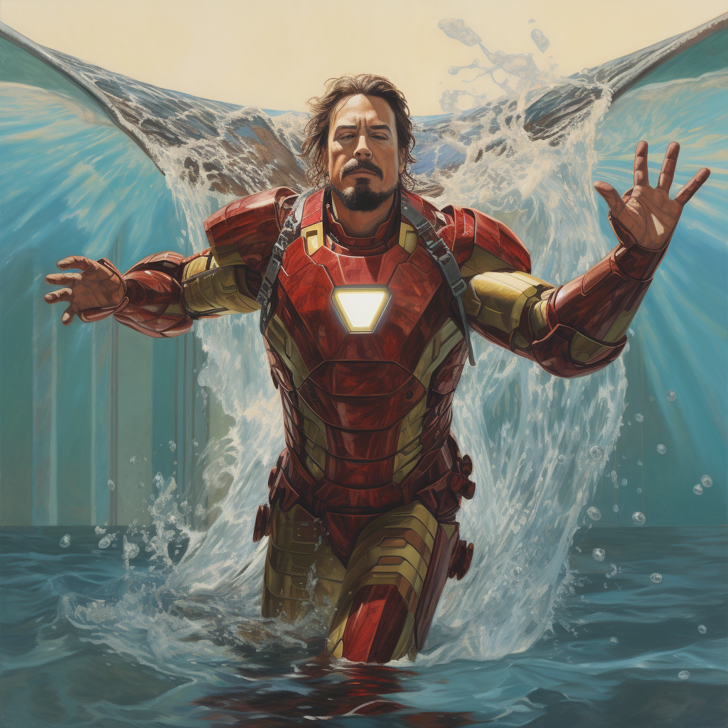 Jesus depicted as Ironman superhero