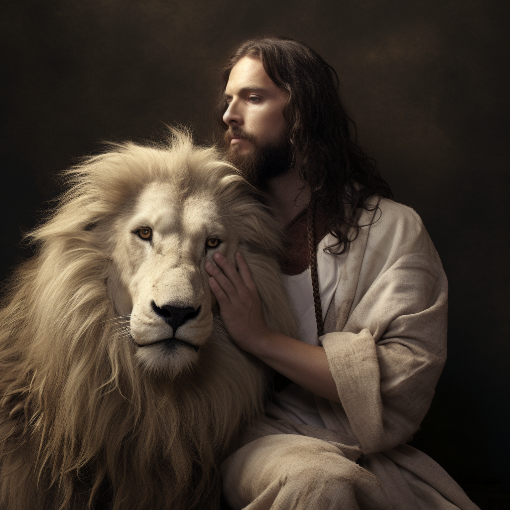 Jesus as Lion and Lamb together