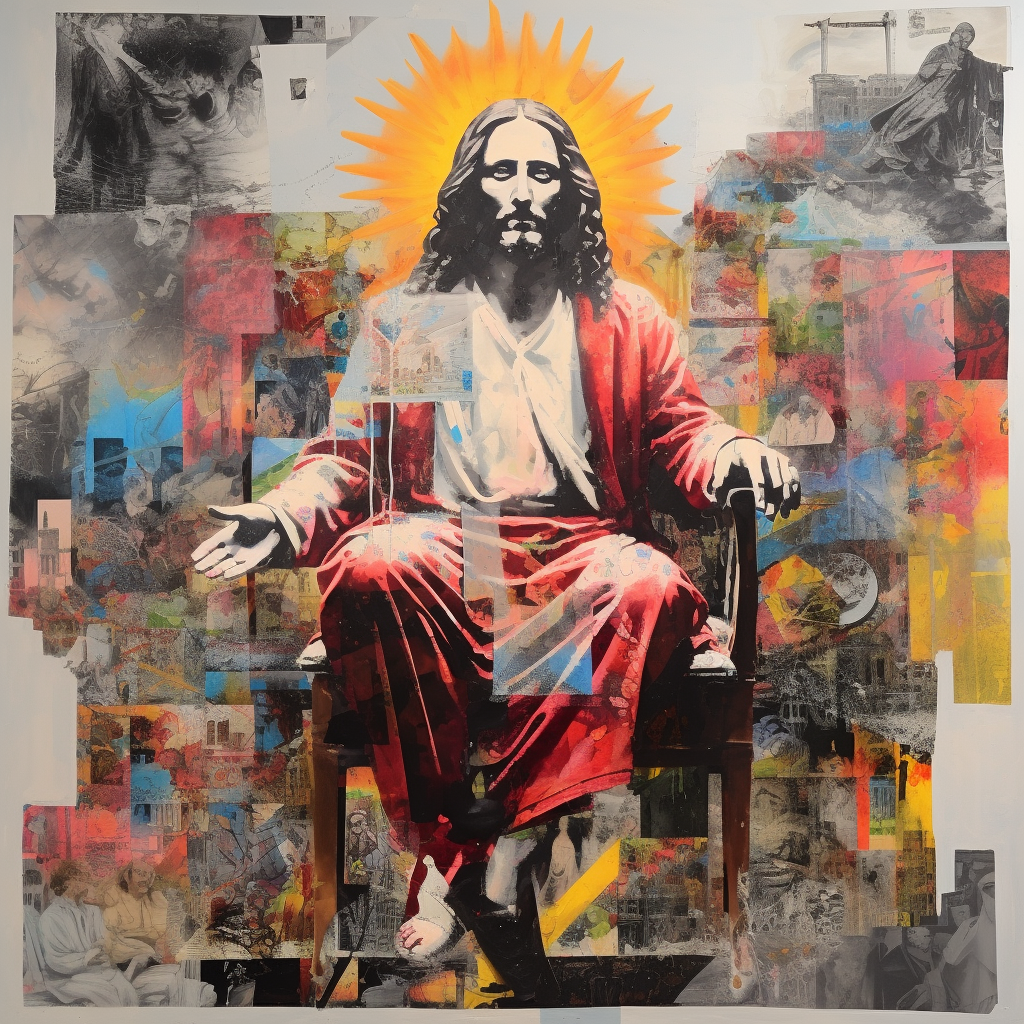 Jesus Rising from Dead Collage